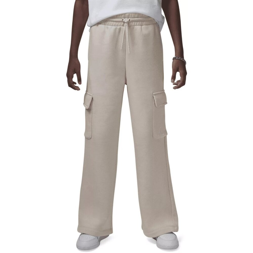 45D351-XAE Girls Jordan Y2K Big Kids Fleece Cargo Pants Size XL Light Brown